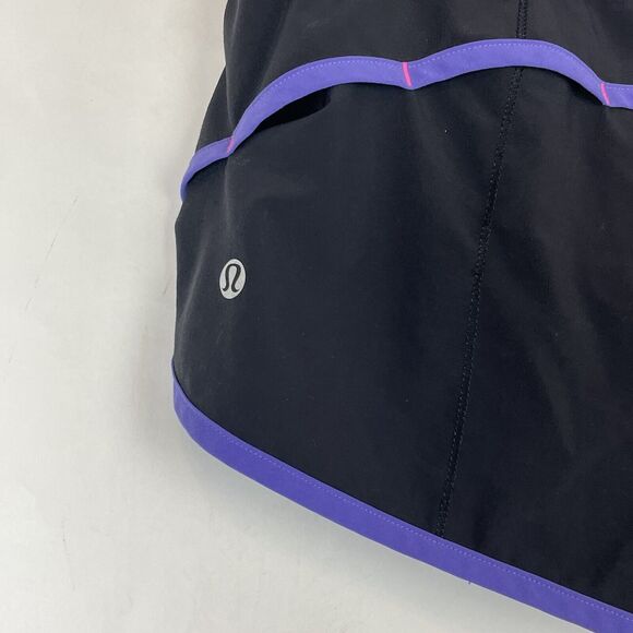 Lululemon Run Speed Short Size 6 Black Power Purple Athletic Workout - Picture 5 of 6